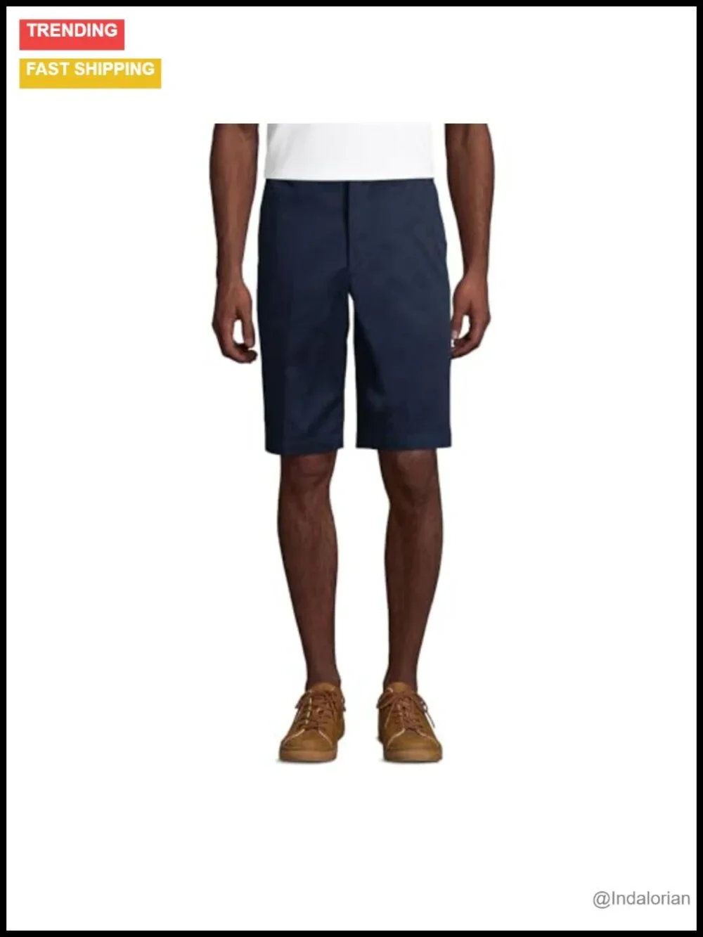 Boys Plain Front Blend Chino Shorts - Cotton Polyester